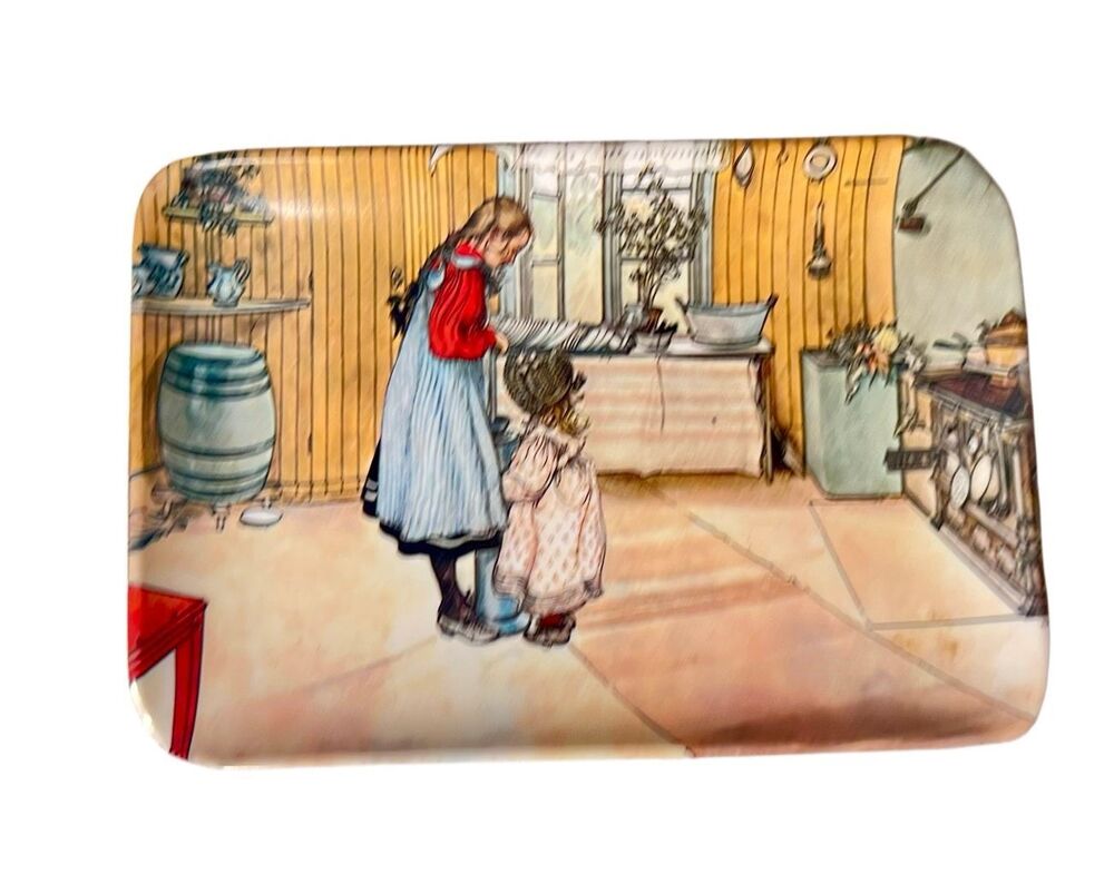 Carl Larsson Souvenir Tray Plate Stockholm ‘The Kitchen’ Grayko Italy Cottagecor